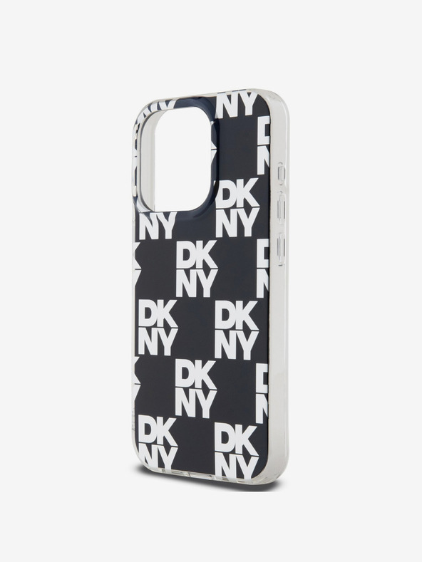 DKNY PC/TPU кариран заден капак за iPhone 15 Pro Max Black DKNY