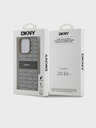 DKNY PU Leather Repeat Pattern Tonal Stripe Back Cover за iPhone 14 Pro Beige DKNY