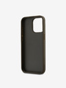DKNY PU Leather Stack Logo Wrist Strap Back Cover за iPhone 14 Pro Max Brown DKNY