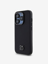 DKNY PU Leather Stack Logo Magsafe Back Cover за iPhone 15 Pro Max Black DKNY