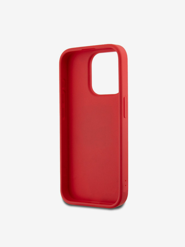 DKNY PU Leather Stack Logo Wrist Strap Back Cover за iPhone 15 Pro Max Red DKNY