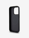 DKNY PU Leather Silver Metal Logo Magsafe Back Cover за iPhone 14 Pro Grey DKNY