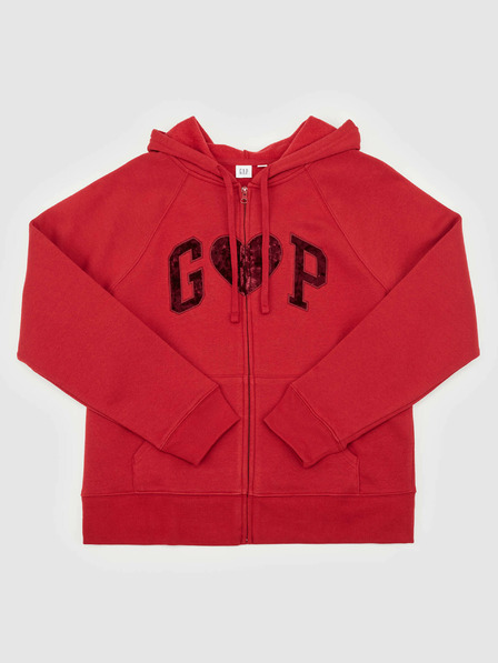 GAP Суитшърт с цип и лого на Gap