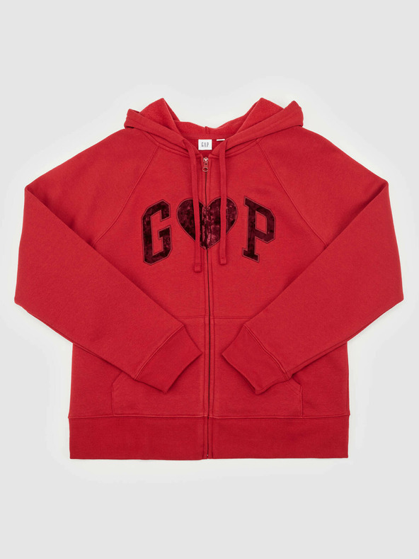 GAP Суитшърт с цип и лого на Gap