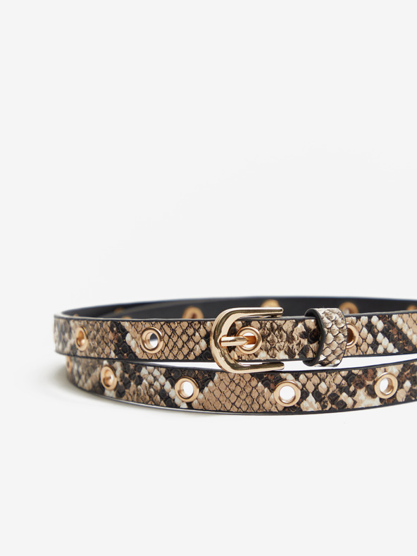 Orsay Светлокафяв и черен дамски колан 2 бр ORSAY