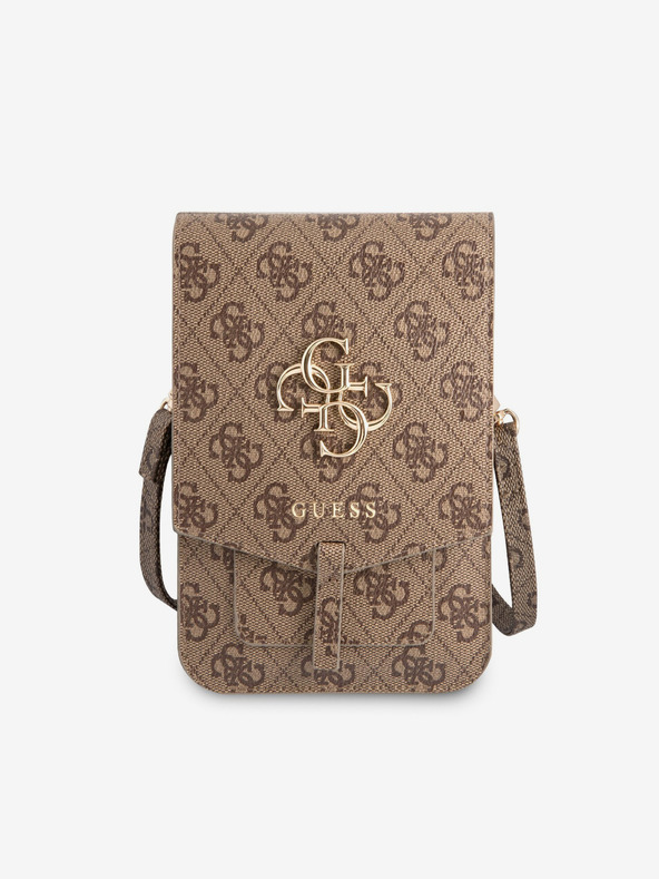 Guess Guess PU 4G Metal Logo чанта за телефон кафява