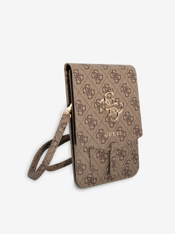 Guess Guess PU 4G Metal Logo чанта за телефон кафява