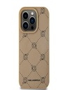 Karl Lagerfeld PU Karl Heads Pattern Magsafe Back Cover за iPhone 15 Pro Max Beige Karl Lagerfeld