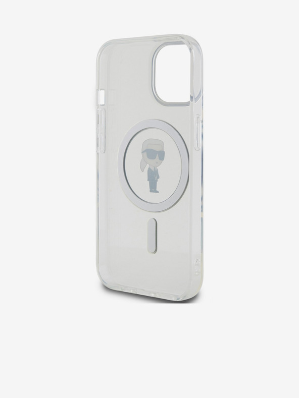 Karl Lagerfeld IML Ikonik MagSafe заден капак за iPhone 15 прозрачен Karl Lagerfeld