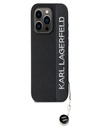 Karl Lagerfeld Karl Lagerfeld PU Saffiano Rhinestone Charm Заден капак за iPhone 15 Pro Black
