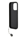 Karl Lagerfeld Karl Lagerfeld PU Saffiano Rhinestone Charm Заден капак за iPhone 15 Pro Black