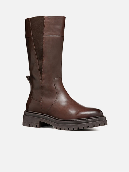 Geox Тъмнокафяви дамски ботуши Geox Iridea