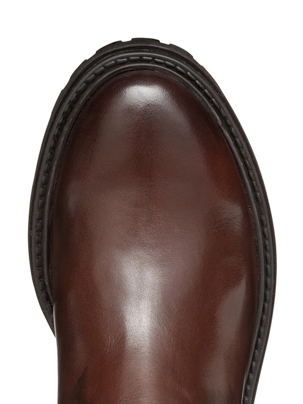 Geox Тъмнокафяви дамски ботуши Geox Iridea