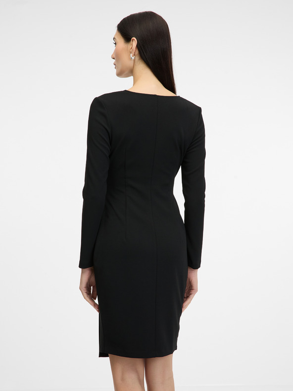 Orsay Черна дамска рокля с дължина до коляното ORSAY