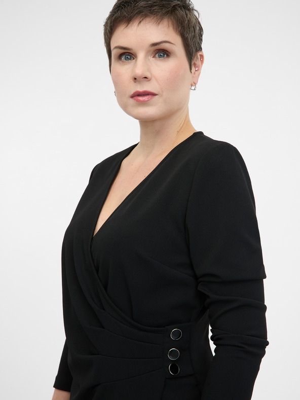 Orsay Черна дамска рокля с дължина до коляното ORSAY