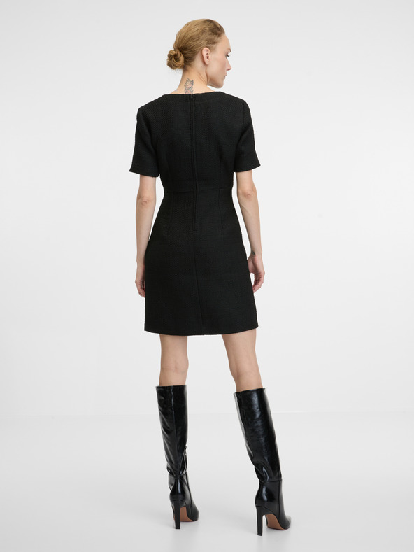 Orsay Черна дамска рокля с дължина до коляното ORSAY