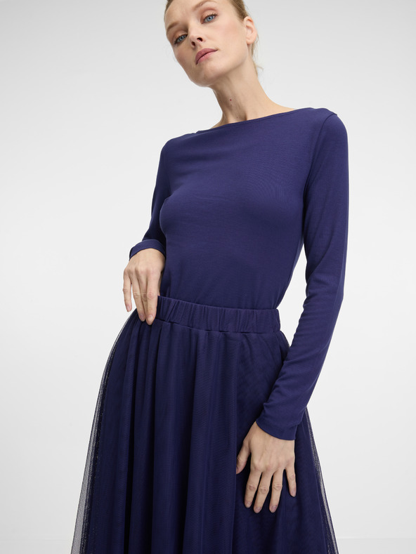 Orsay Тъмносиня дамска миди пола ORSAY