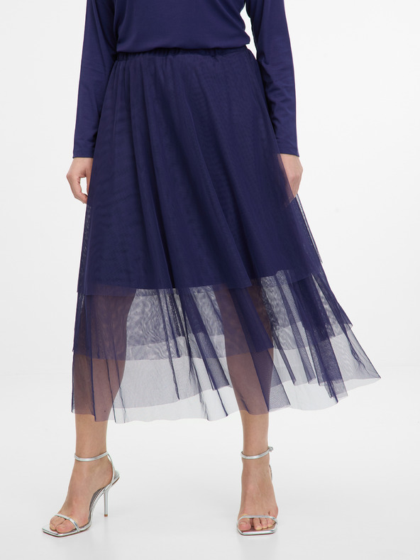 Orsay Тъмносиня дамска миди пола ORSAY