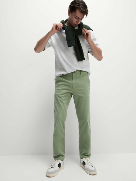 Marks & Spencer Разтегателен панталон чино с редовна кройка Marks & Spencer зелен