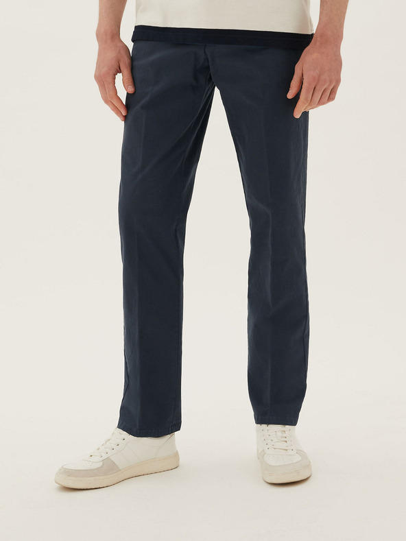 Marks & Spencer Разтегателен чино панталон Marks & Spencer тъмносин