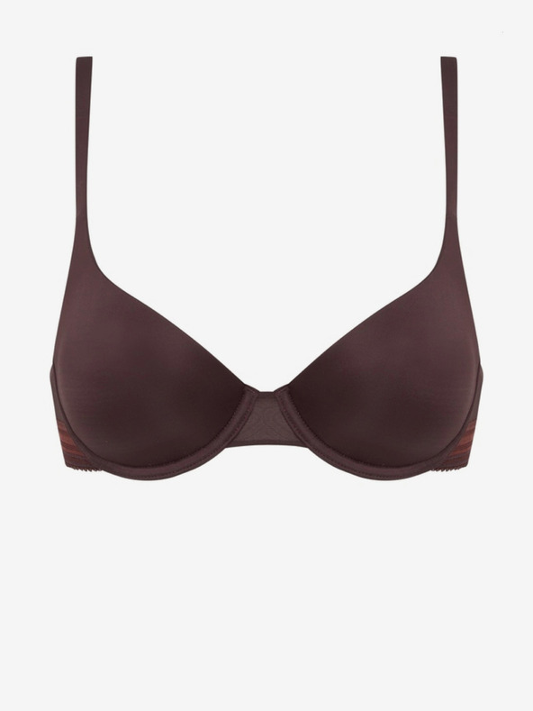 DIM Тъмнокафяв дамски безшевен сутиен Dim Invisifree