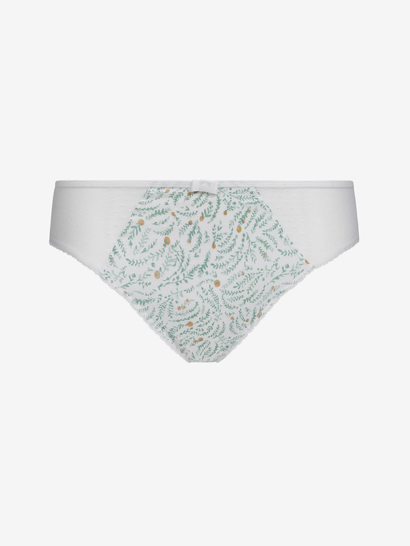 DIM Синьо-бели дамски бикини с шарка Dim GENEROUS COTTON BIO SLIP