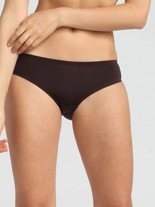 DIM Тъмнокафяви дамски бикини Dim INVISIFREE SLIP