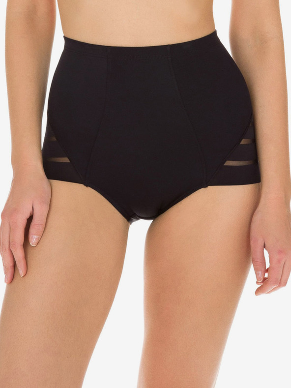 DIM Черни дамски оформящи бикини с висока талия Dim DIAMS CONTROL