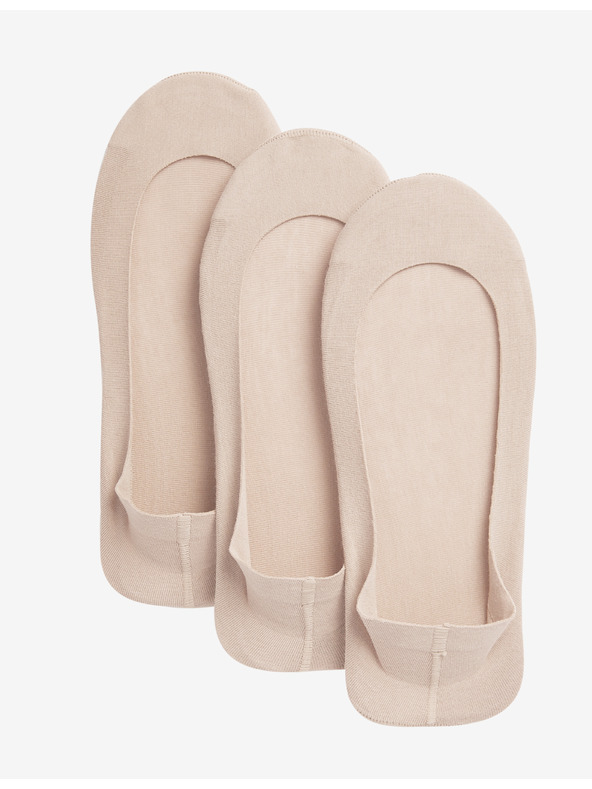 Marks & Spencer Бежови памучни педали с нисък ръст, 3 чифта Marks & Spencer