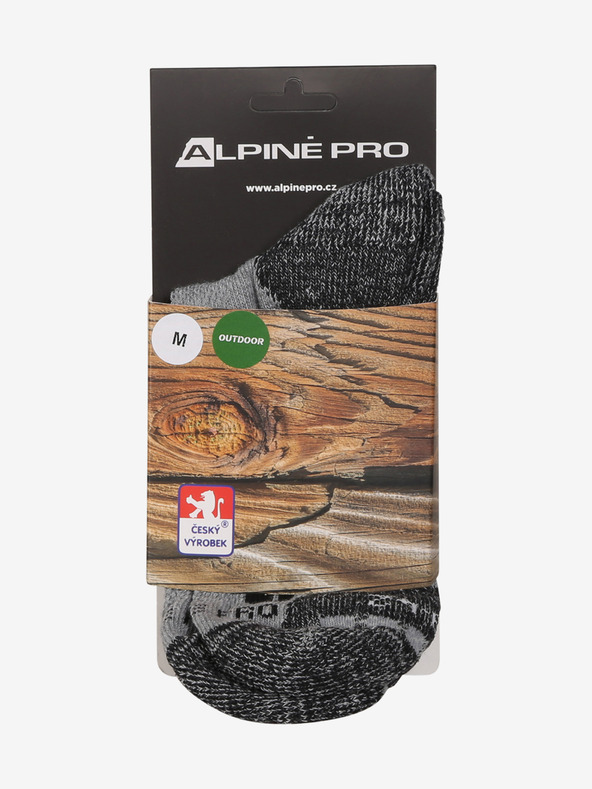 ALPINE PRO Спортни чорапи с антибактериална обработка ALPINE PRO KEROWE сив