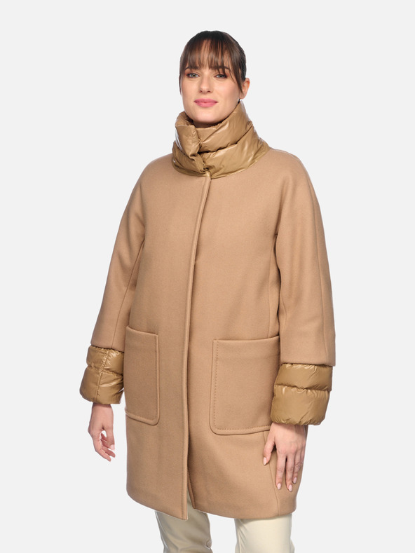 Geox Кафяво дамско палто Geox Diamanta