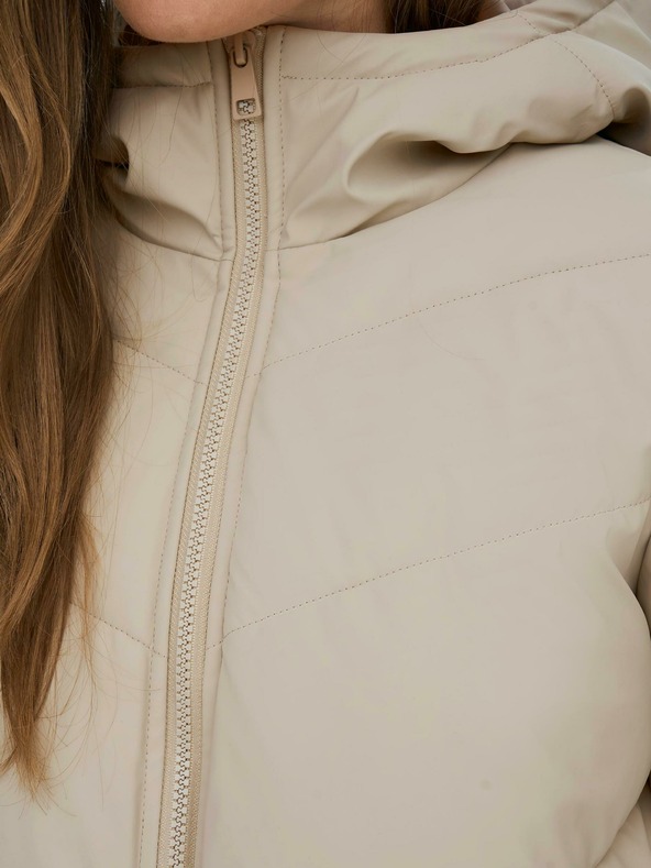 Jacqueline de Yong Бежово дамско зимно ватирано палто JDY Rikka