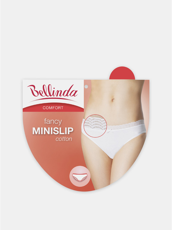 Bellinda Бели дамски бикини с дантела Bellinda FANCY COTTON MINISLIP