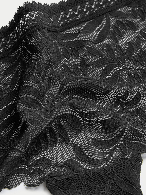 Marks & Spencer Комплект от три дамски дантелени бикини с технология Flexifit™ в черно от Marks & Spencer