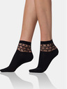 Bellinda Черни дамски чорапи с декоративни детайли Bellinda TRENDY COTTON SOCKS