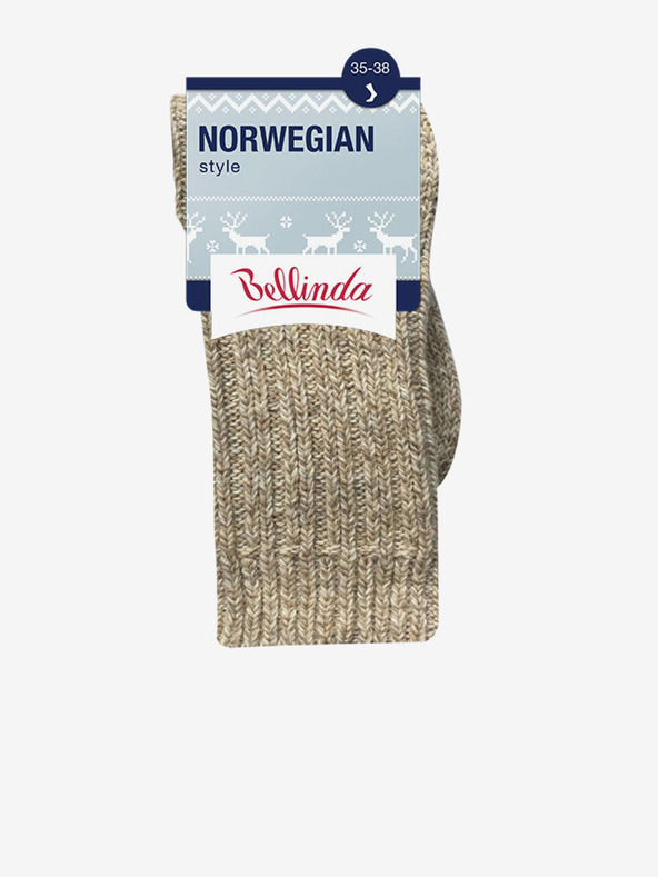 Bellinda Бежови зимни чорапи за мъже Bellinda NORWEGIAN STYLE SOCKS