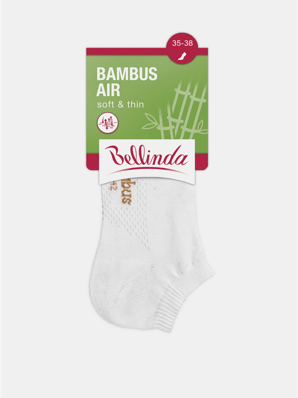Bellinda Бели дамски чорапи с декоративни елементи Bellinda BAMBUS AIR LADIES IN-SHOE SOCKS