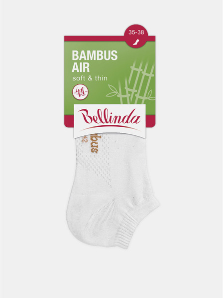 Bellinda Бели дамски чорапи с декоративни елементи Bellinda BAMBUS AIR LADIES IN-SHOE SOCKS