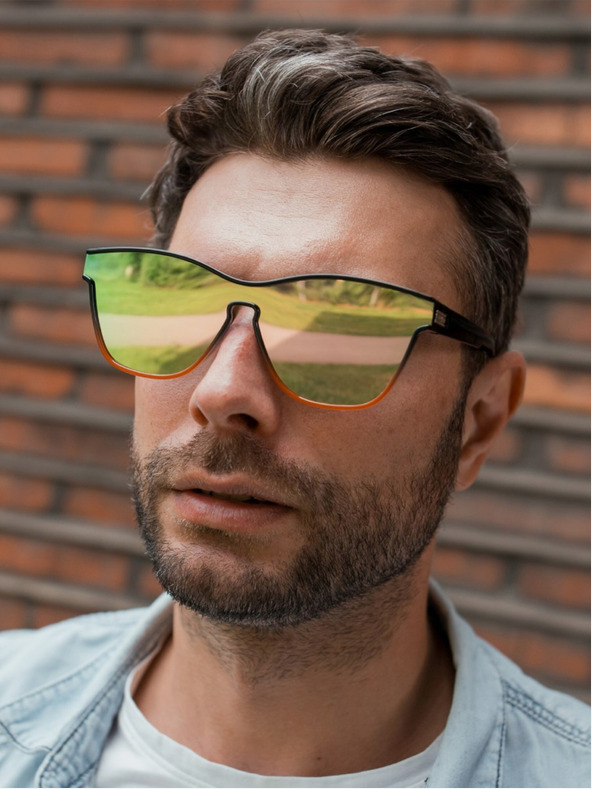 VEYREY VeyRey Слънчеви очила Orin Поляризирани слънчеви очила с полурамка Оранжеви лещи Универсални