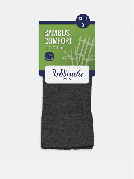 Bellinda Тъмнокафяви мъжки чорапи Bellinda BAMBUS COMFORT