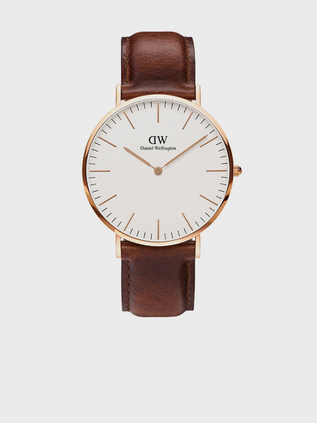Daniel Wellington Кафяв часовник Daniel Wellington Classic St Mawes с кожена каишка