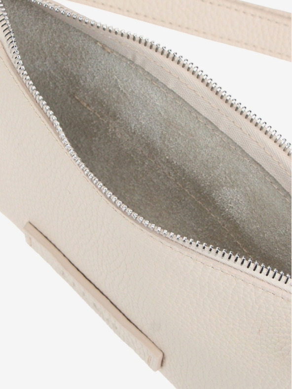 Elega Кремава дамска кожена чанта за кръст ELEGA Merlin