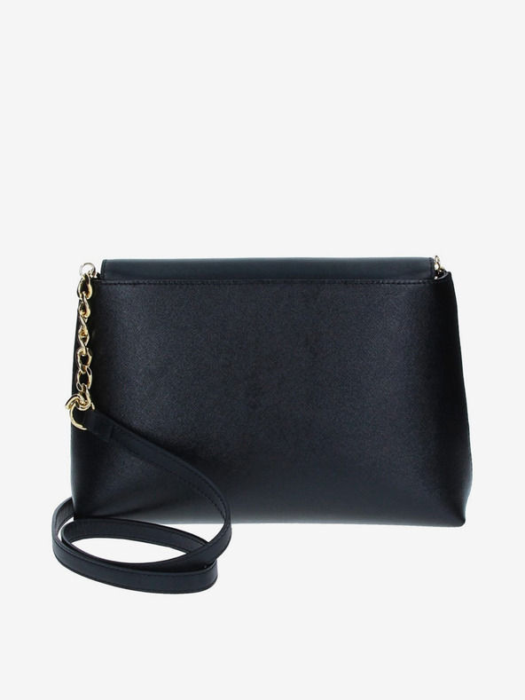 Elega Черна дамска кожена чанта за кръст ELEGA Ann