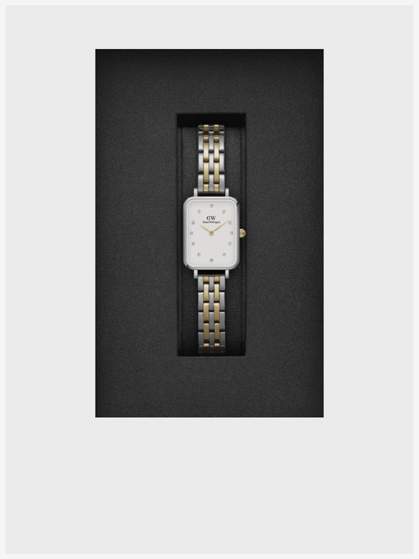 Daniel Wellington Дамски часовник Daniel Wellington Quadro Lumine от злато и сребро