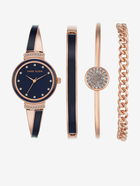 Anne Klein Комплект часовник и гривна от розово злато Anne Klein