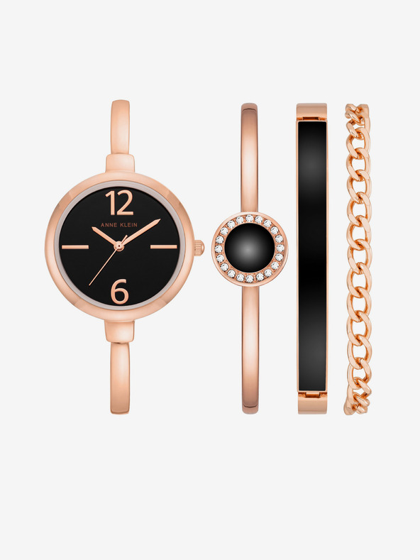 Anne Klein Комплект часовник и гривна от розово злато Anne Klein