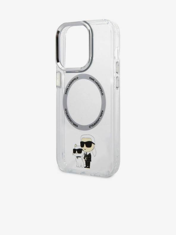 Karl Lagerfeld Karl Lagerfeld IML Karl and Choupette NFT MagSafe заден капак за iPhone 15 Pro Max прозрачен