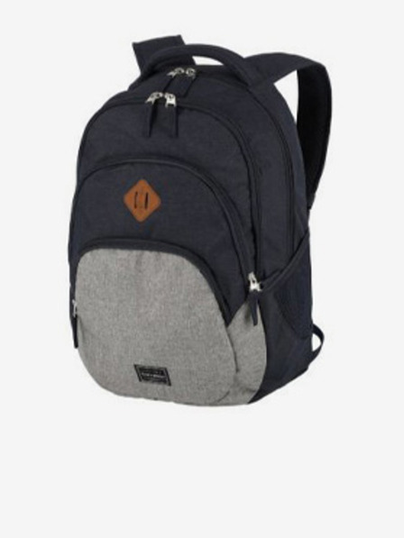 Travelite Тъмносиня раница Travelite Basics Melange Navy/grey