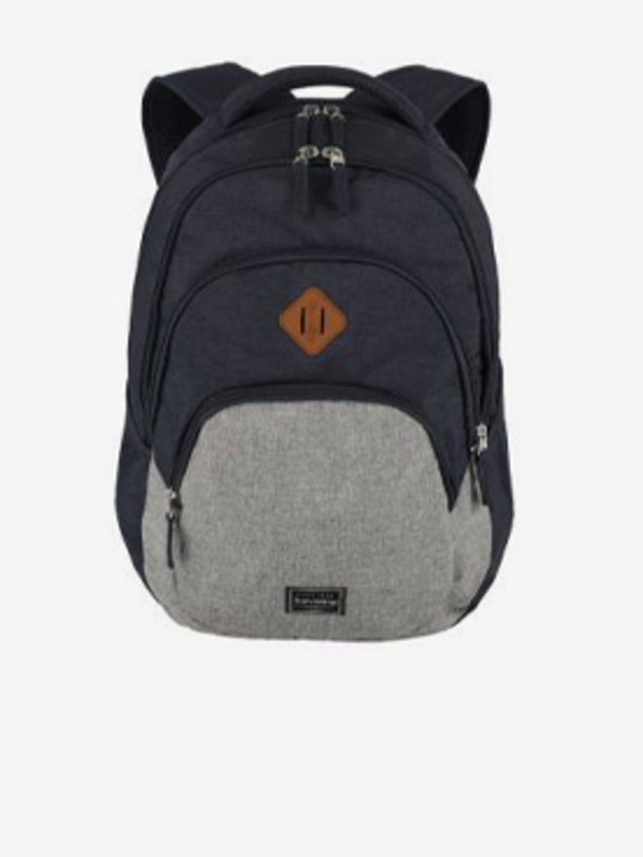 Travelite Тъмносиня раница Travelite Basics Melange Navy/grey
