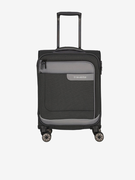 Travelite Тъмно сив пътнически куфар Travelite Viia 4w S